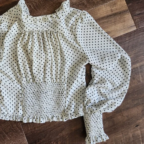 Free People Women's Polka Dot Blouse - Picture 6 of 14